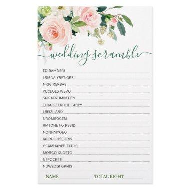 Pink Blush Flowers  Scramble Game