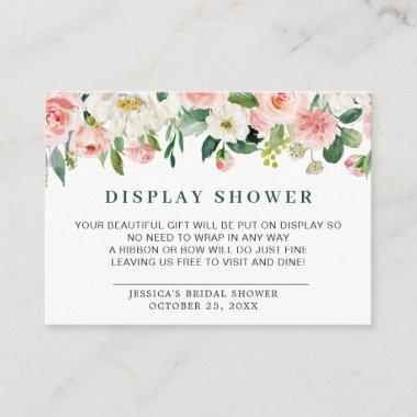 Pink Blush Flowers Gift Bridal DISPLAY SHOWER Enclosure Invitations