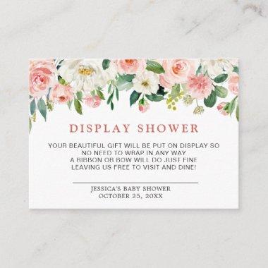 Pink Blush Flowers Greenery Floral Display Shower Enclosure Invitations