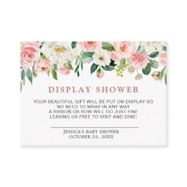 Pink Blush Flowers Greenery Floral Display Shower Enclosure