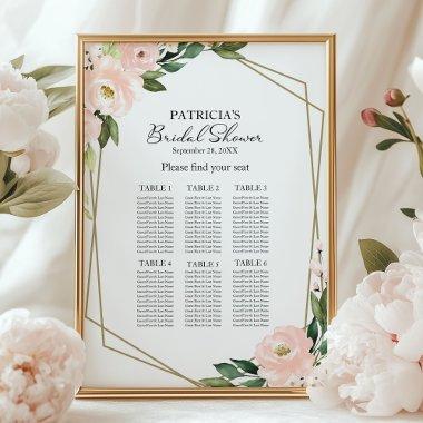 Pink Blush Geometric  Seating Chart