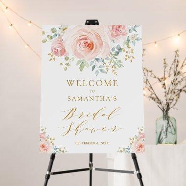 Pink Blush Gold Flower  Welcome Foam Board
