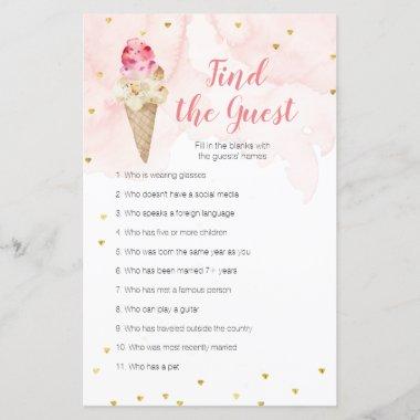 Pink Blush ice cream Glitter Find the Guest game