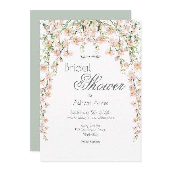 Pink Blush Sage Floral Wildflowers  I