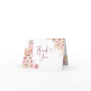 Pink Boho Petals and Prosecco Folded