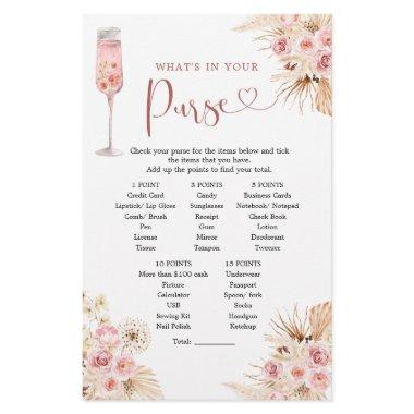 Pink Boho Rose Soiree  Purse Game