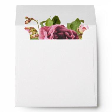Pink Bouquet Floral Pattern Envelope
