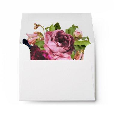 Pink Bouquet Floral Pattern Envelope