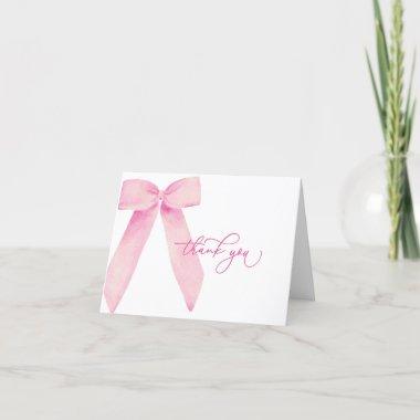 Pink Bow Bridal Shower Thank You Invitations