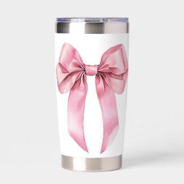 Pink Bow Coquette  gift Insulated Tumbler