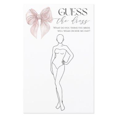 Pink Bow Guess The Dress Bridal Game