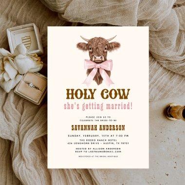 Pink Bow Holy Cow Western Cowgirl