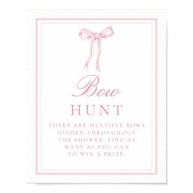Pink Bow Hunt Coquette Find The Bows Guess Game Poster