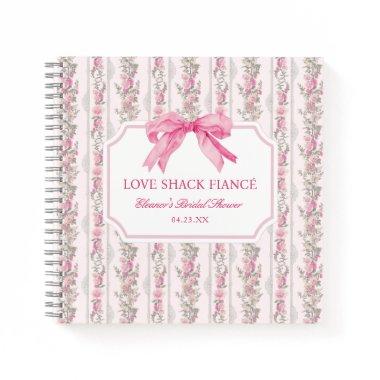 Pink Bow Love Shack Fiance  Guestbook Notebook