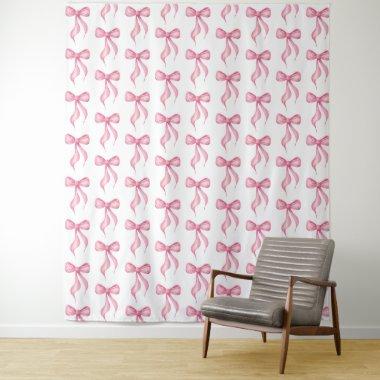 Pink Bow Pattern  Photo Backdrop
