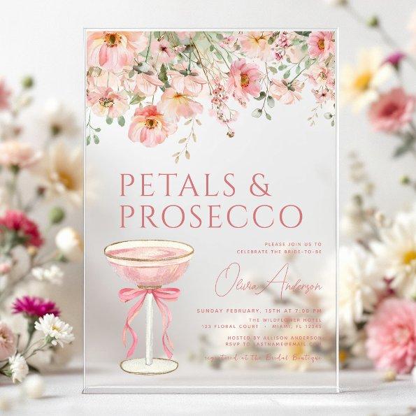 Pink Bow Petals & Prosecco Blush  Acrylic