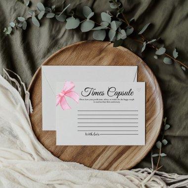 Pink bow ribbon Time Capsule  Enclosure