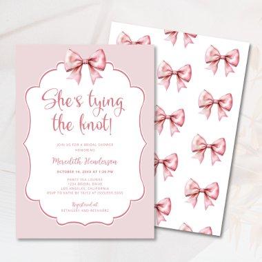 Pink Bow She's Tying the Knot