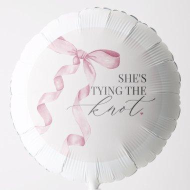 Pink Bow Tying the Knot  Decor Balloon