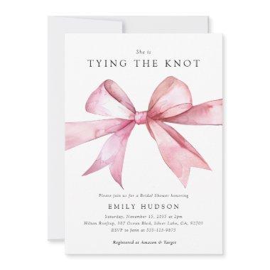 Pink Bow Tying the Knot