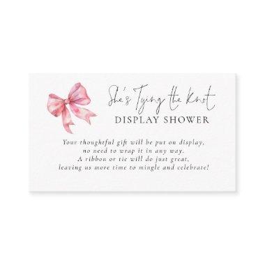 Pink Bow Tying The Knot Display Shower Enclosure
