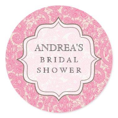 Pink Bridal Shower Dessert Table Tag Label