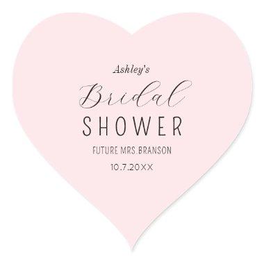 Pink Bridal Shower Elegant Script Sticker