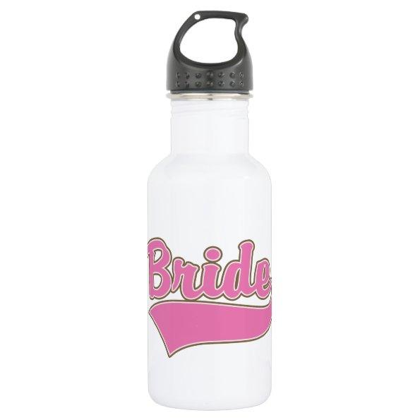 Pink Bride Design with Swash Tail Stainless Steel Water Bottle