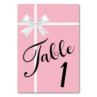 Pink BRIDE Shower Reception Party Table Number