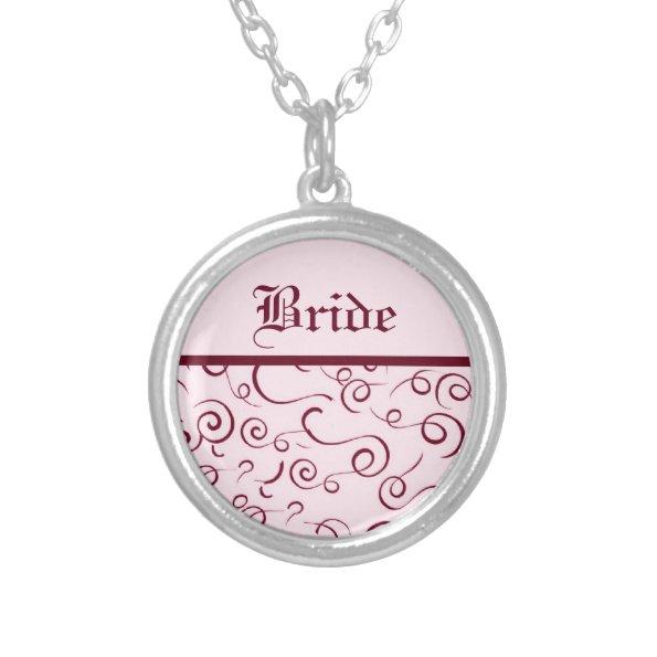 Pink Bride Swirls Necklace