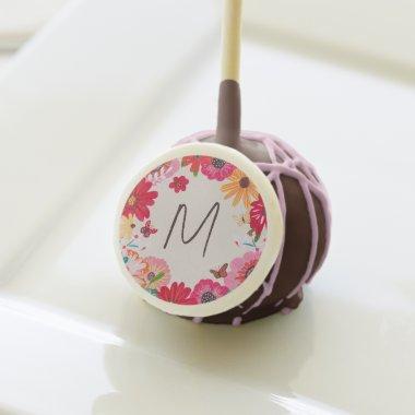 Pink Bright Wildflower  Cake Pops
