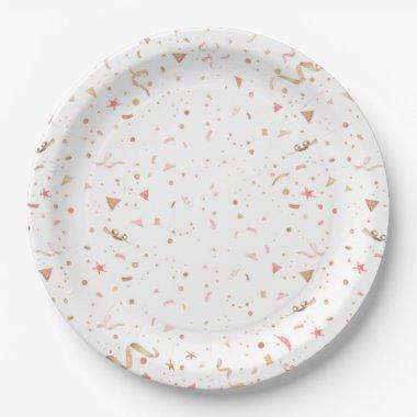 Pink Brunch and Bubbly  Paper Plates