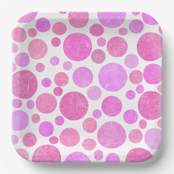 Pink Bubble Yum Paper Plates
