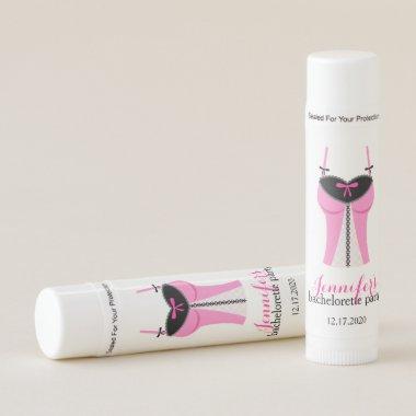 Pink Bustier Girls Night Out Bachelorette Party Lip Balm