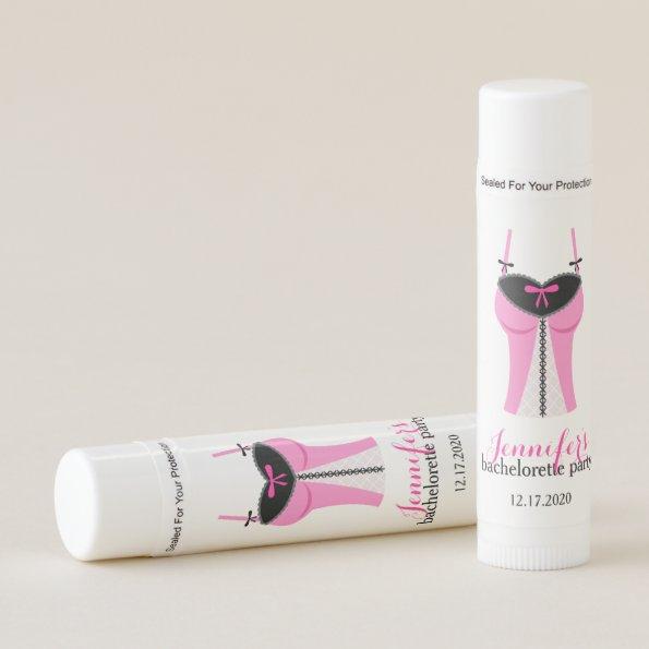 Pink Bustier Girls Night Out Bachelorette Party Lip Balm