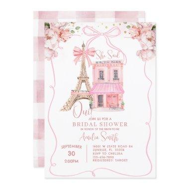 Pink Cafe Paris Bow Eiffel Tower
