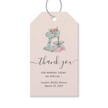 Pink Cake mixer Bridal Shower Thank you Gift Tags