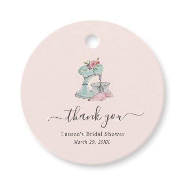 Pink Cake mixer Bridal Shower Thank you Gift Tags