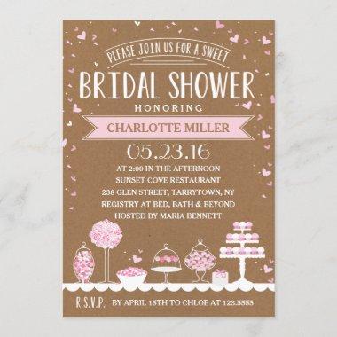 Pink Candy Bar | Bridal Shower Invitations