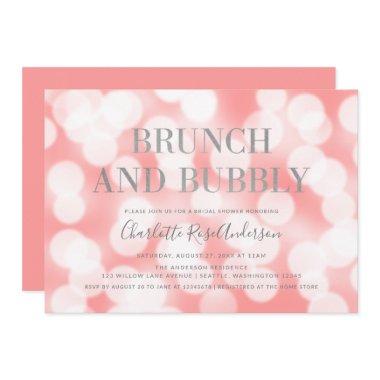 Pink Champagne Bokeh Brunch & Bubbly