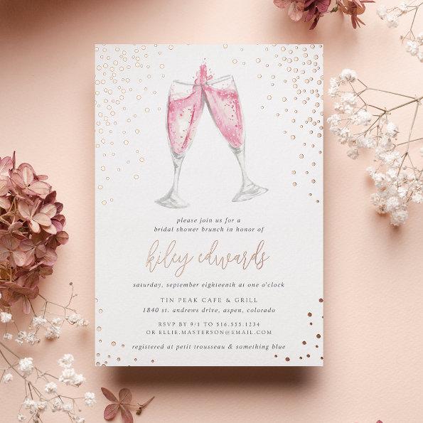 Pink Champagne | Bridal Shower Brunch Foil Invitations