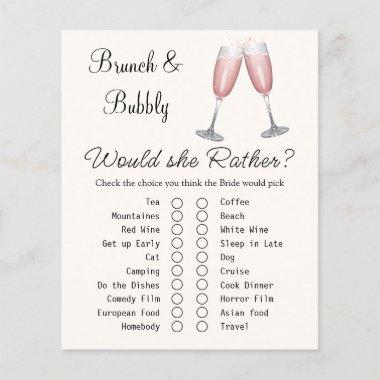 Pink Champagne Bridal Shower Game Invitations