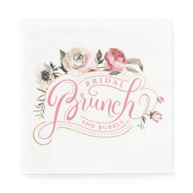 Pink Champagne | Brunch & Bubbly Bridal Shower Napkins