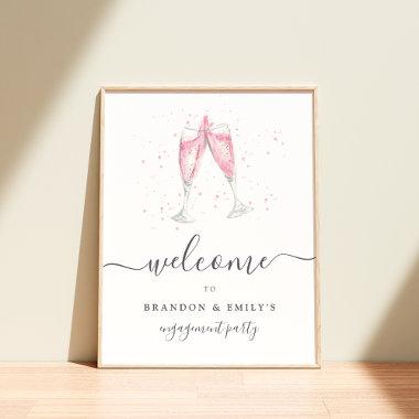 Pink Champagne Personalized Event Welcome Sign