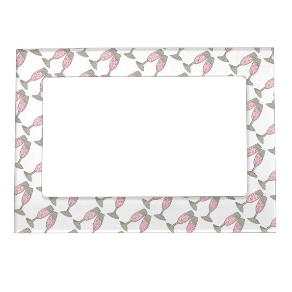 Pink Champagne Toast Wedding  Frame