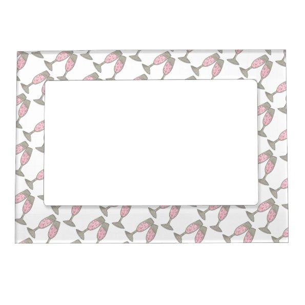 Pink Champagne Toast Wedding Bridal Shower Frame