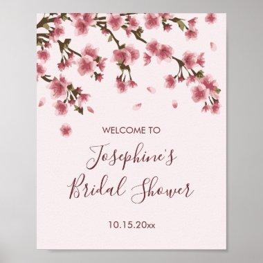 Pink Cherry Blossom Bridal Shower Poster