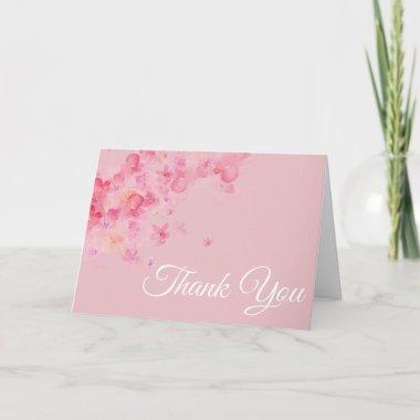 Pink Cherry Blossoms Thank You Invitations
