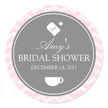 Pink Chevron High Tea  Sticker