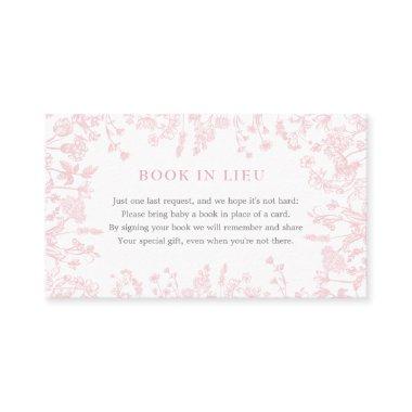 Pink Chinoiserie floral Book In Lieu, game Business